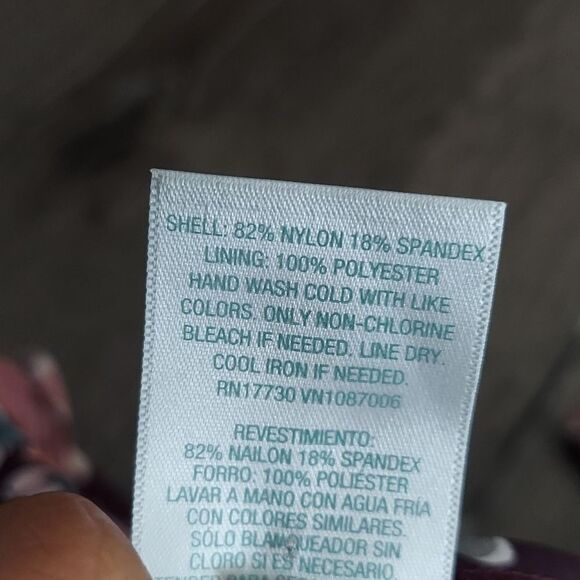 Kona Sol Medium Coverage Hipster Burgundy Floral Bikini Bottoms X-Large - Picture 4 of 5